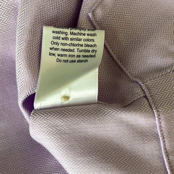 LN Hinson Wu Aileen 3/4 Sleeve Lilac Herringbone Button Back Popover Top - 4 - Picture 14 of 16